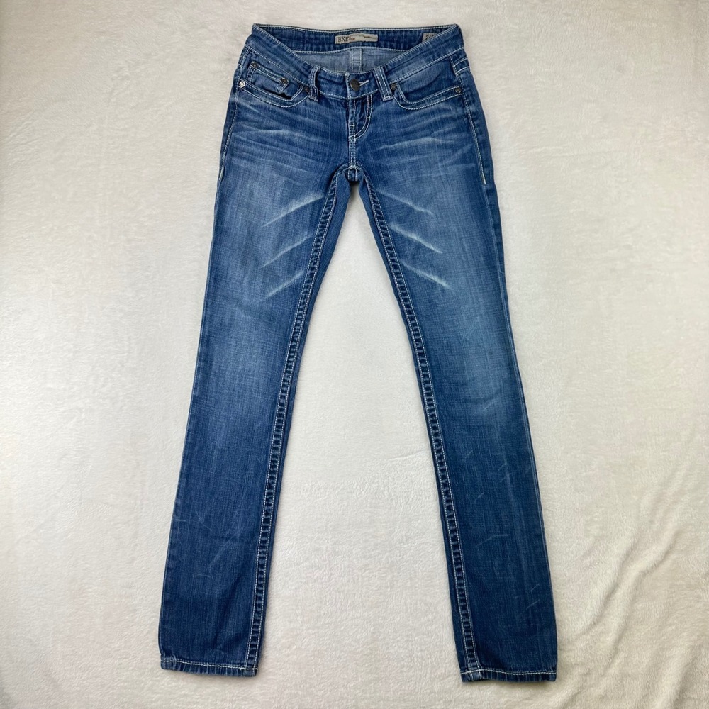 BKE Jeans Womens Stella Straight 24R‎ Blue Denim Stretch Cotton Spandex